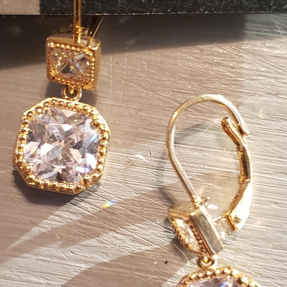 Sterling silver earrings W 14k Gokd Hp🔥🔥🔥 - Picture 2 of 2